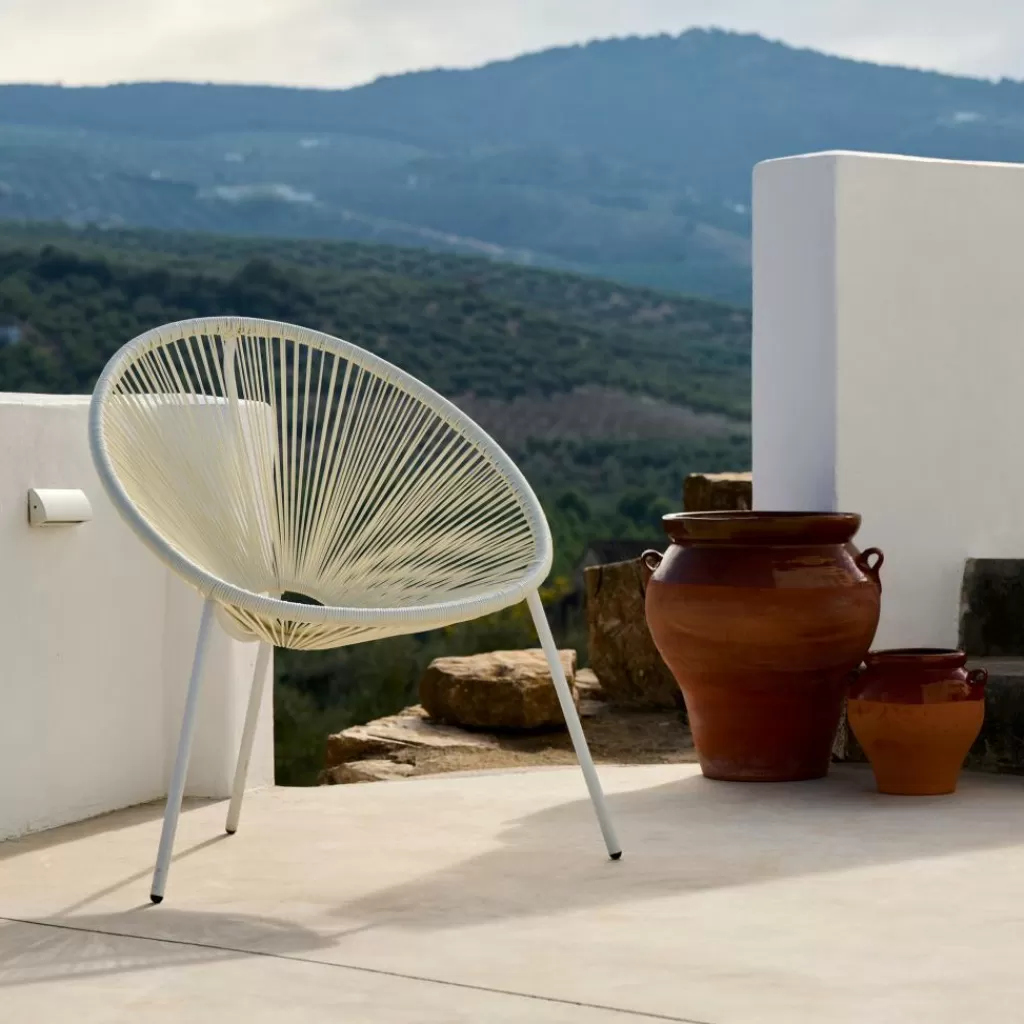 Clearance ACAPULCO Silla Lounge Blanco Sillas Lounge