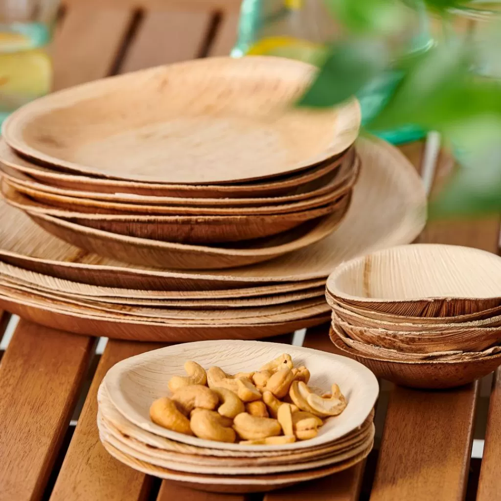 Shop ARECA LEAF Platos Juego De 6 Natural Platos