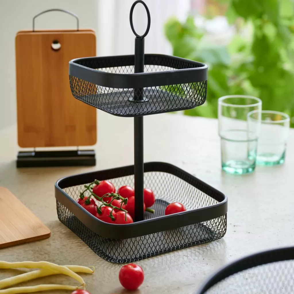 Online BLACK LUNAR Cesta Ovalada De 2 Piezas Negro Accesorios De Cocina