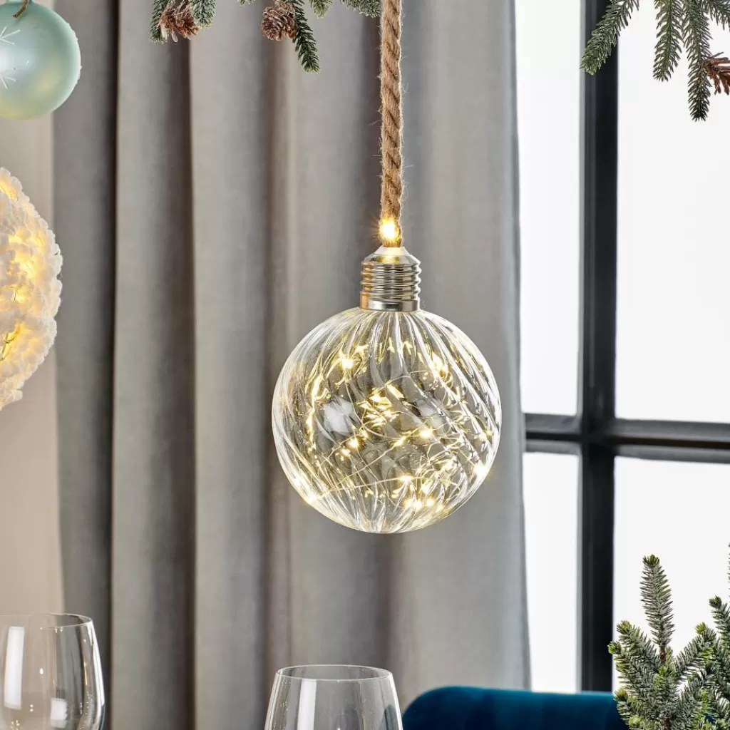 Fashion BLOXEM Bola Decorativa Con 20 Leds Transparente Lámparas Led