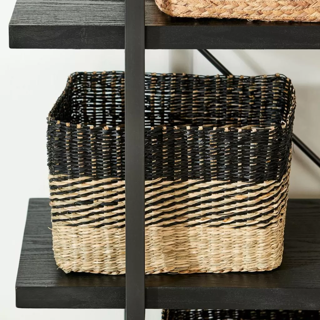 Fashion BOBO Cesta Negro, Natural Cestas De Cajonera