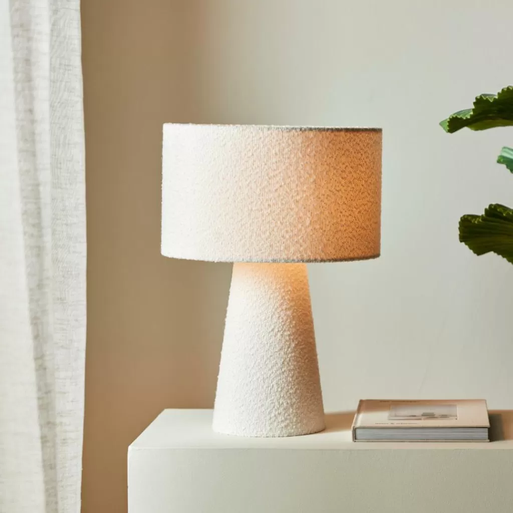 New BOUCLE LUME Lámpara De Mesa Blanco Lamparas De Mesa