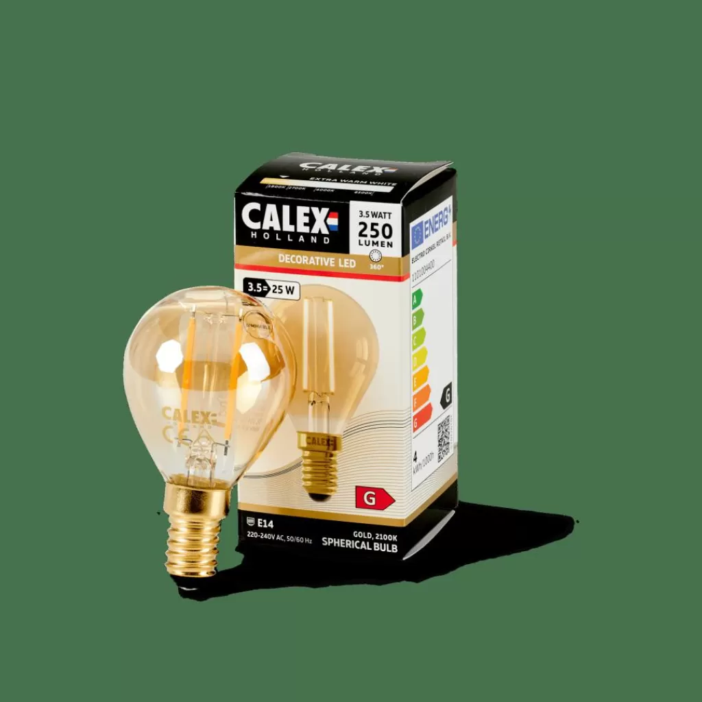 Shop CALEX Bombilla De Filamento E14 Dorado Lámparas Led