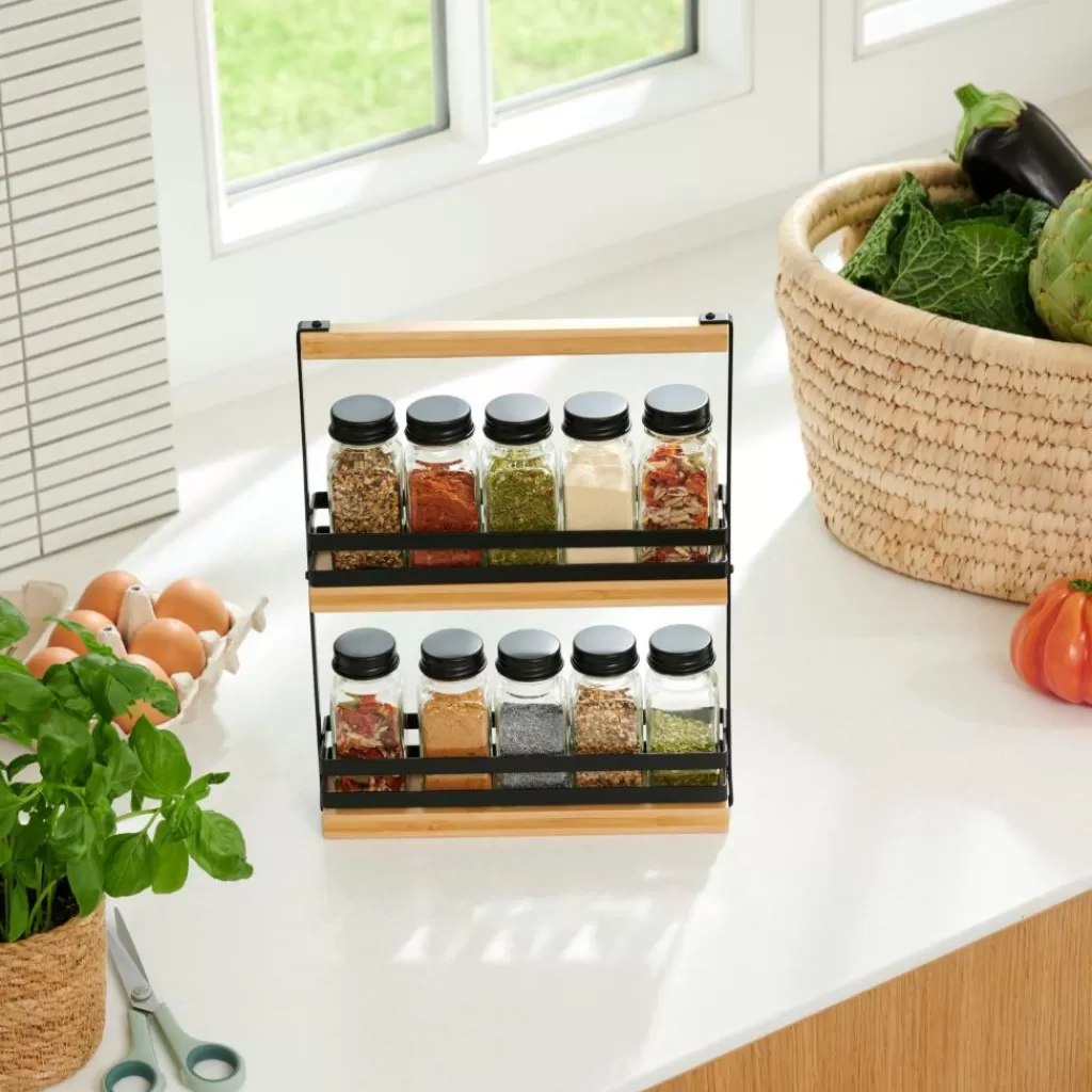 Shop COMPACT Especiero Negro Tarros De Hierbas