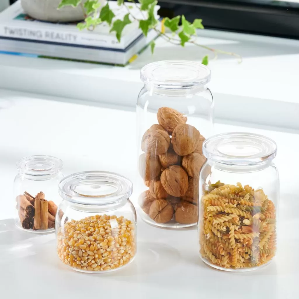 Best Sale CRYSTAL Tarro De Cocina Con Tapa Transparente Tarros