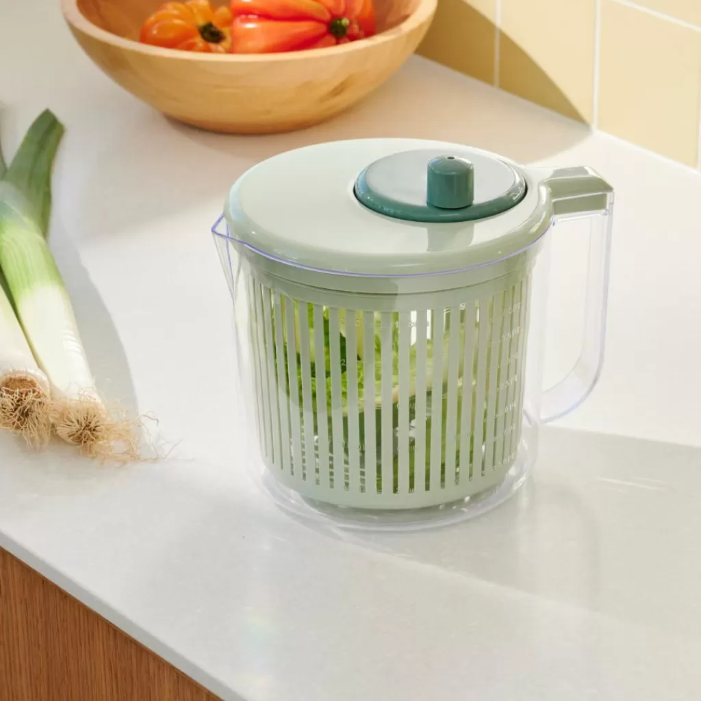 Fashion CUISINO Miniescurridor De Lechugas Verde, Menta Instrumentos De Cocina
