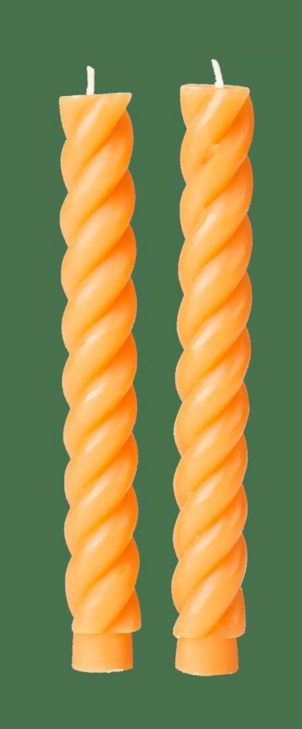 New CURL Velas Juego De 2 Ocre Velas