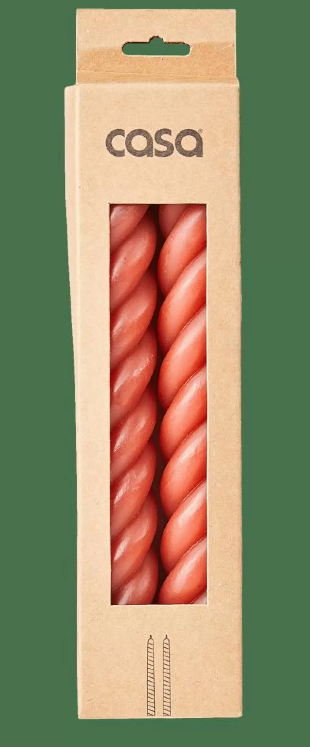 Cheap CURL Velas Juego De 2 Rojo Velas