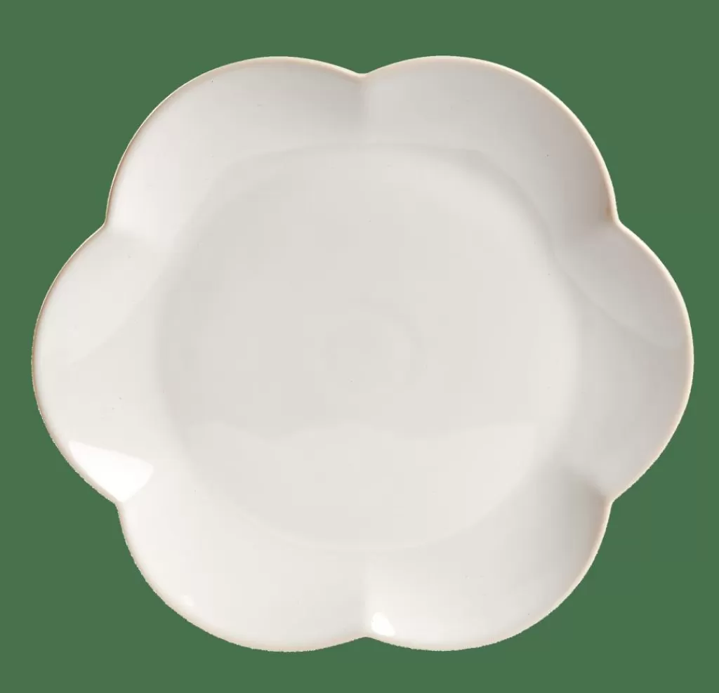 Cheap DAHLIA FLOWER Plato Blanco Platos