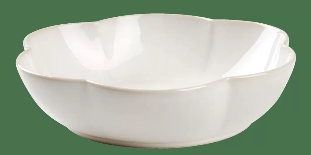 Fashion DAHLIA FLOWER Plato Hondo Blanco Platos