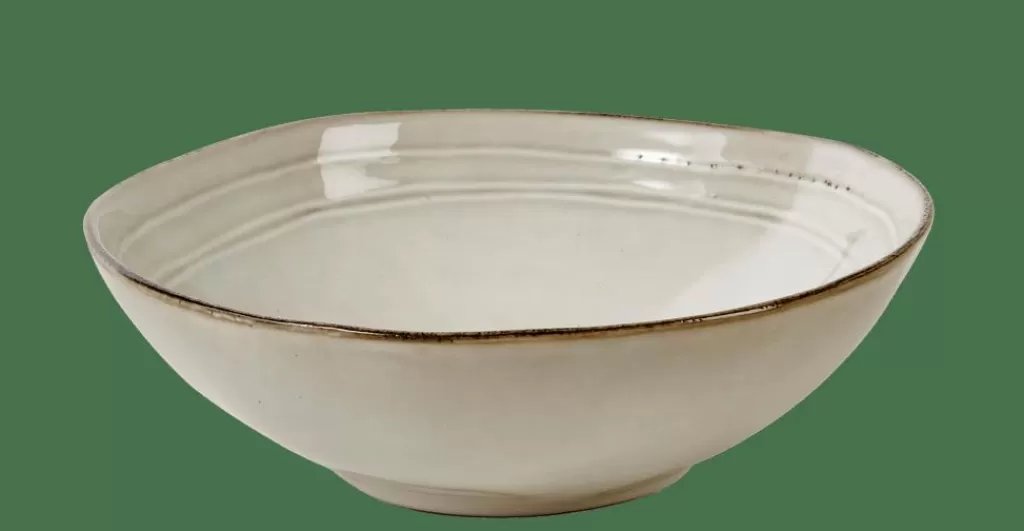 New EARTH MARL Plato Hondo Crema Platos