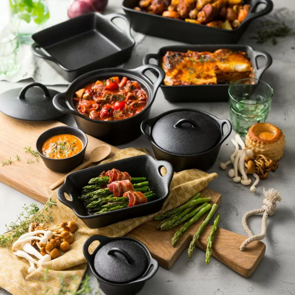 Online FERO Cazuela Para Horno Con Tapa 40 CL Negro Fuentes De Horno