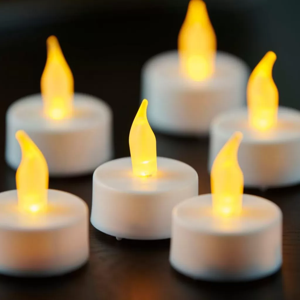Online FLAME Led Cabo De Vela Juego De 24 Blanco, Transparente Velas Led