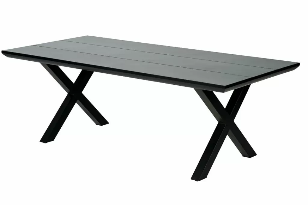 Hot FORMAX Mesa De Jardín Con Patas En X Negro Mesas De Jardín