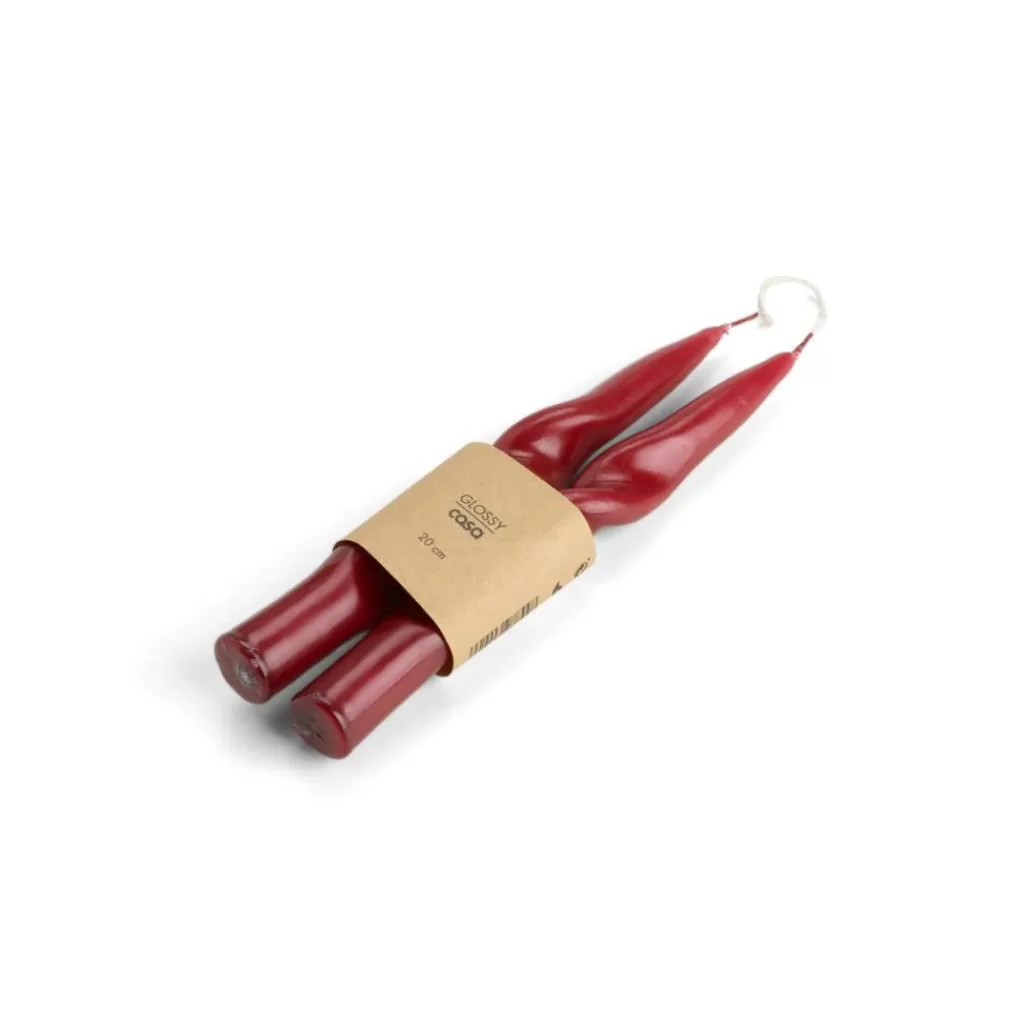 Fashion GLOSSY Vela J/2 Rojo Oscuro Velas