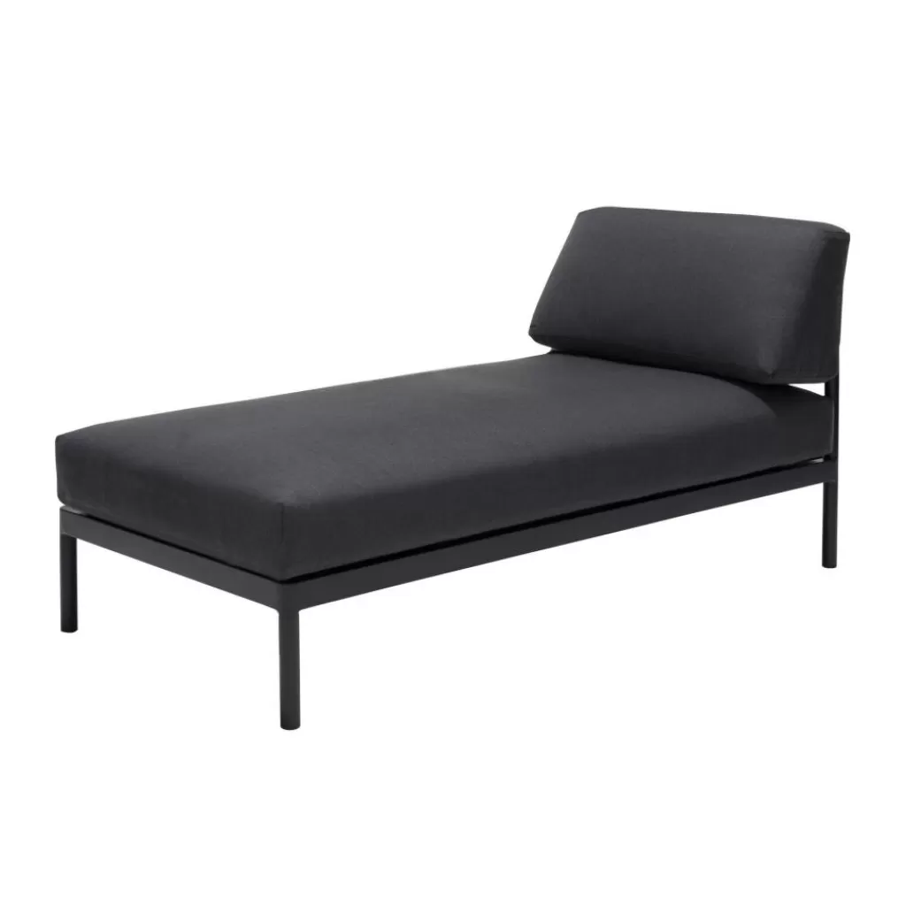 Hot HANNA Tumbona Lounge Negro Hamacas De Exterior | Conjuntos Lounge