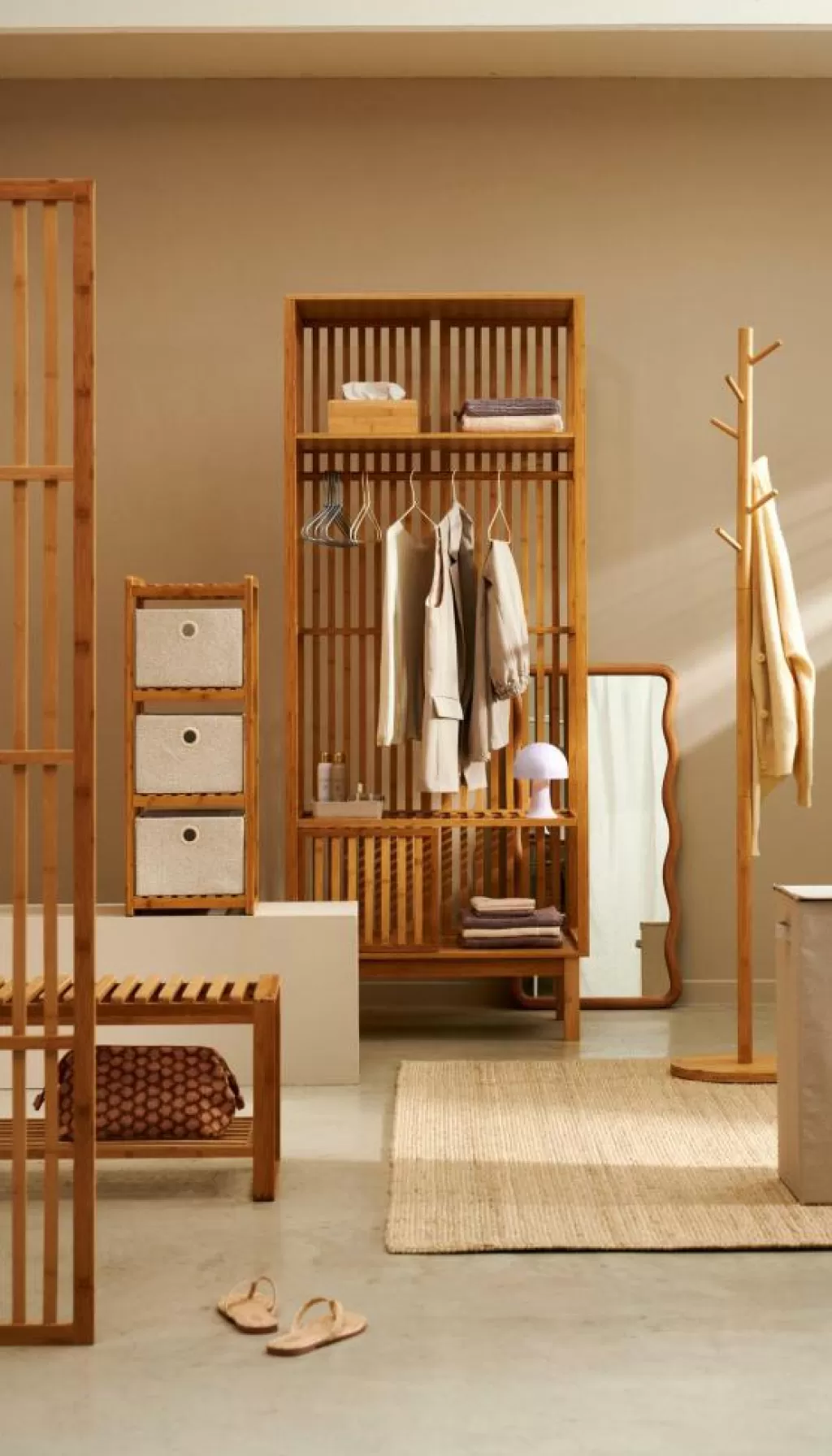 Fashion HELGE Ropero Natural Estantes