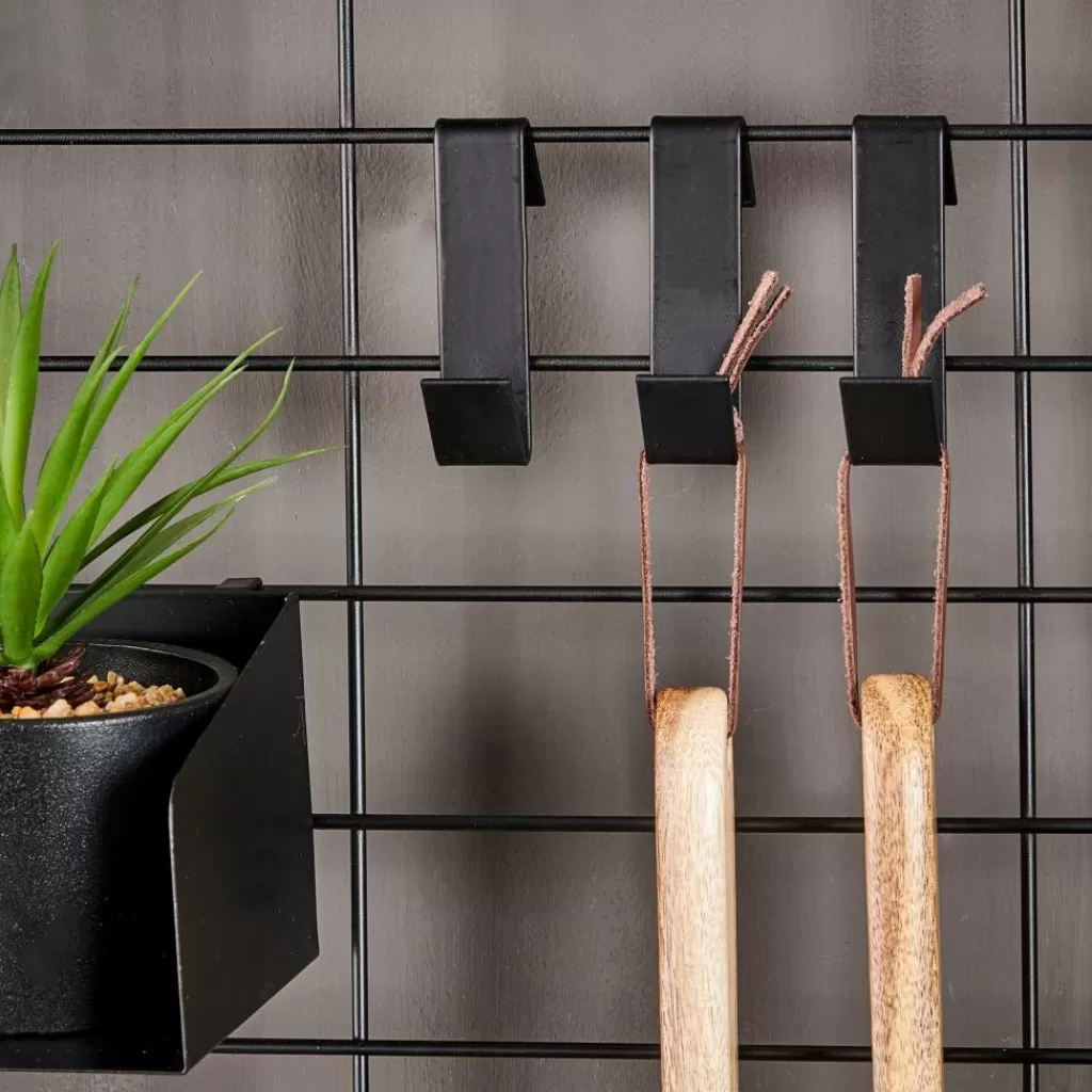Cheap MODULAR 5 Ganchos/s Negro Decoracion De Pared