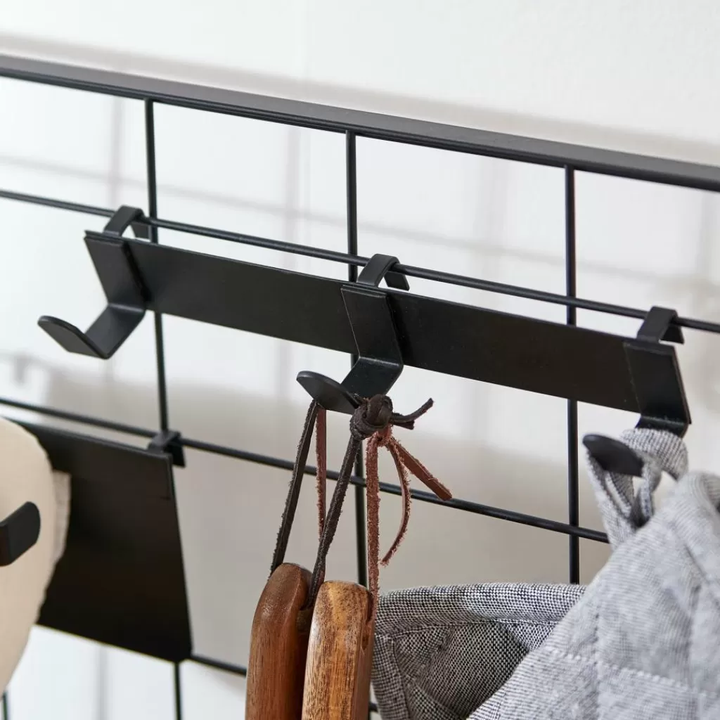 Outlet MODULAR Perchero Con 3 Ganchos Negro Decoracion De Pared
