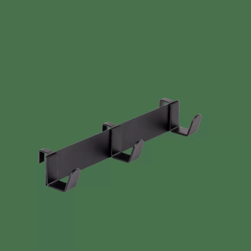 Outlet MODULAR Perchero Con 3 Ganchos Negro Decoracion De Pared