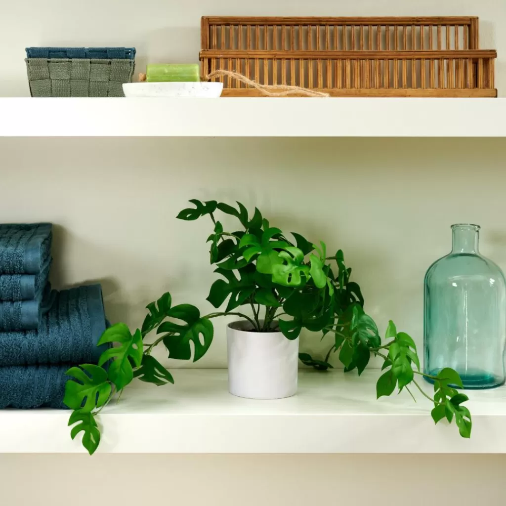 Flash Sale MONSTERA Planta Varios Colores, Blanco, Verde Plantas Artificiales