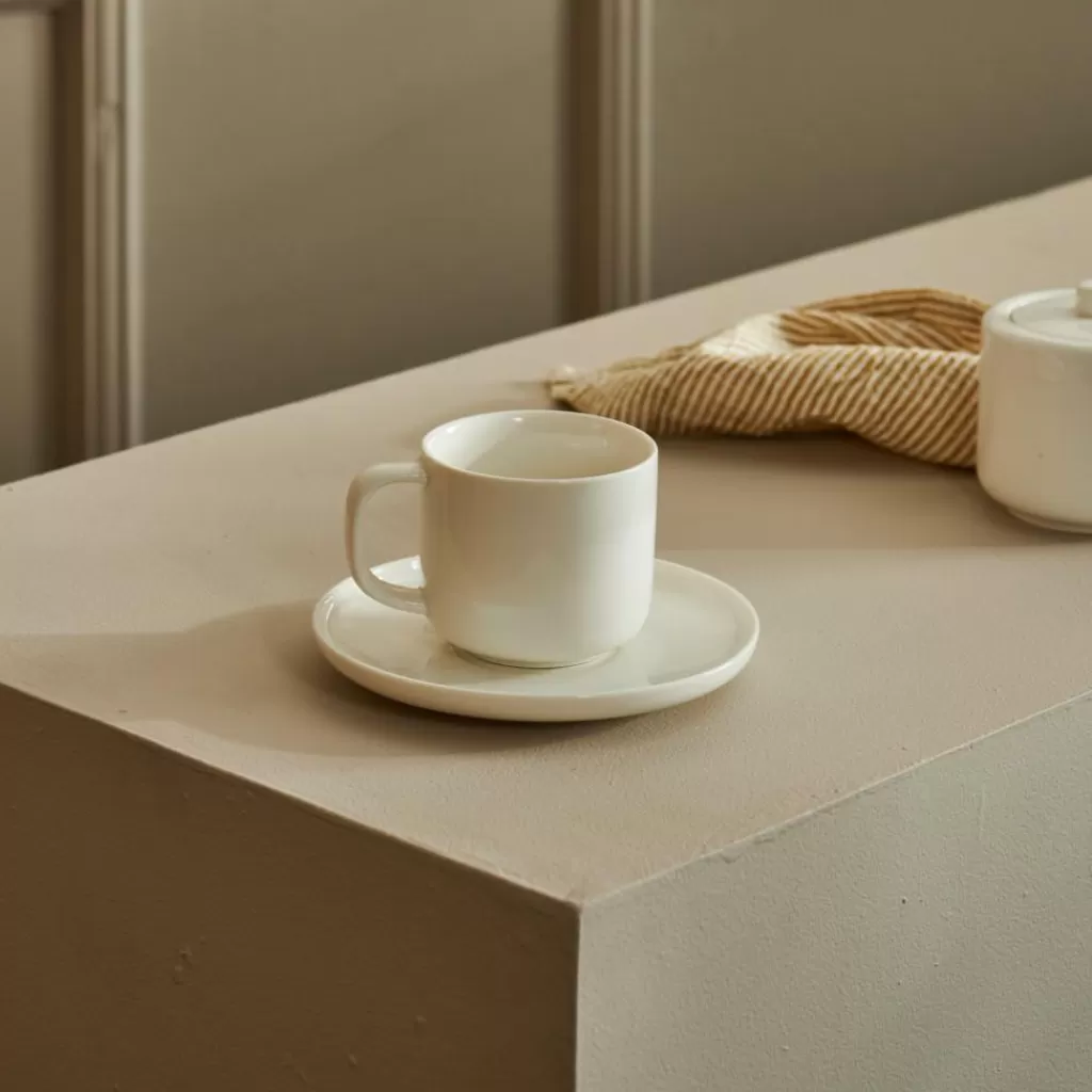Flash Sale MOON Taza Y Plato 20 CL Blanco Tazas