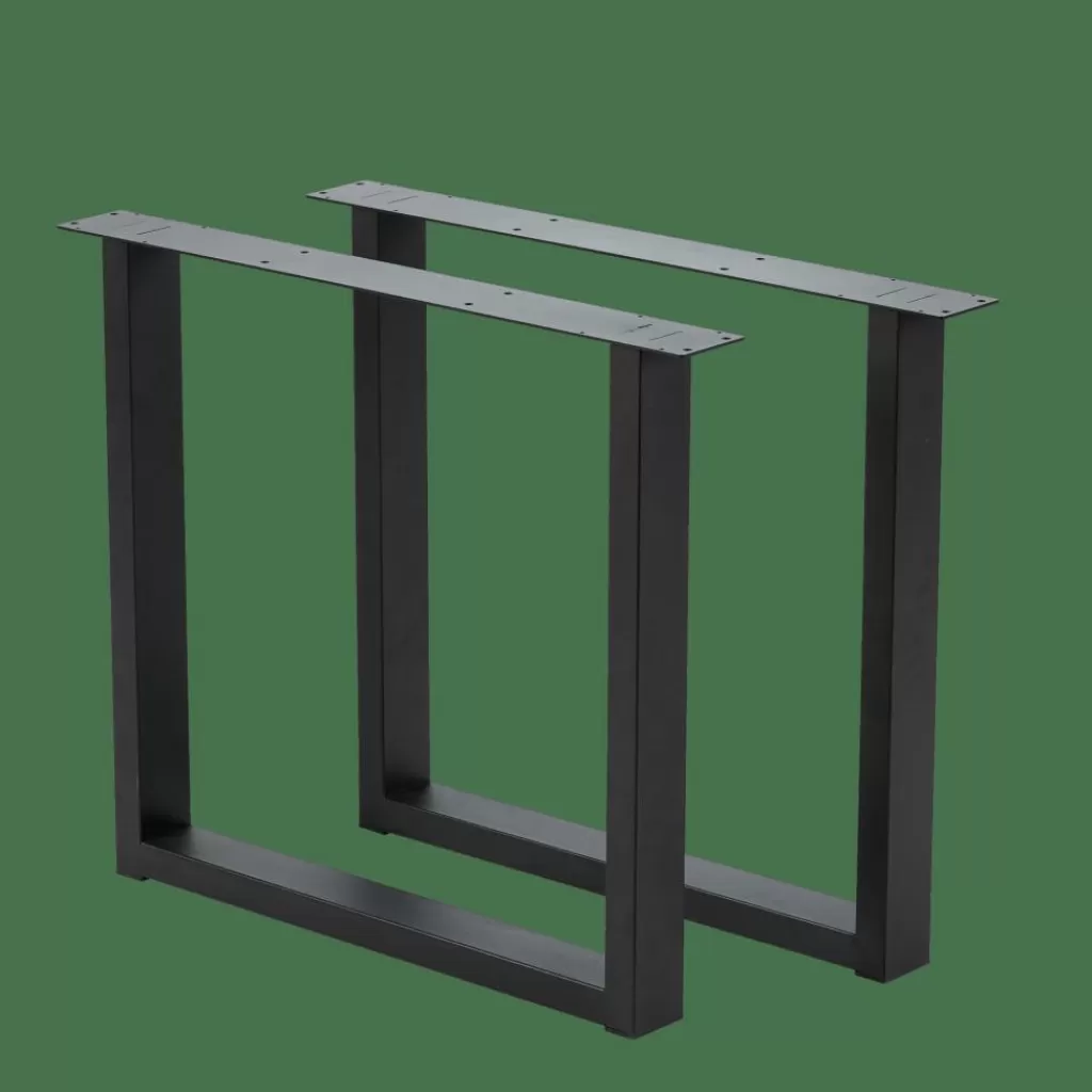 Cheap NEW OAK Mesa De Comedor Con Patas En U De Metal Mesa De Comedor