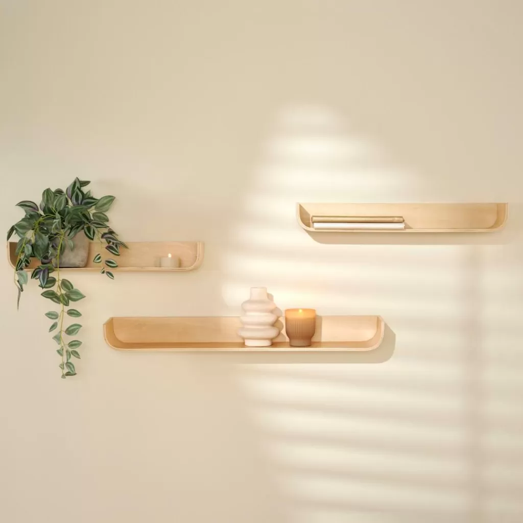 Best Sale NOMA Estantería Para Colgar S/3 Natural Estanterías