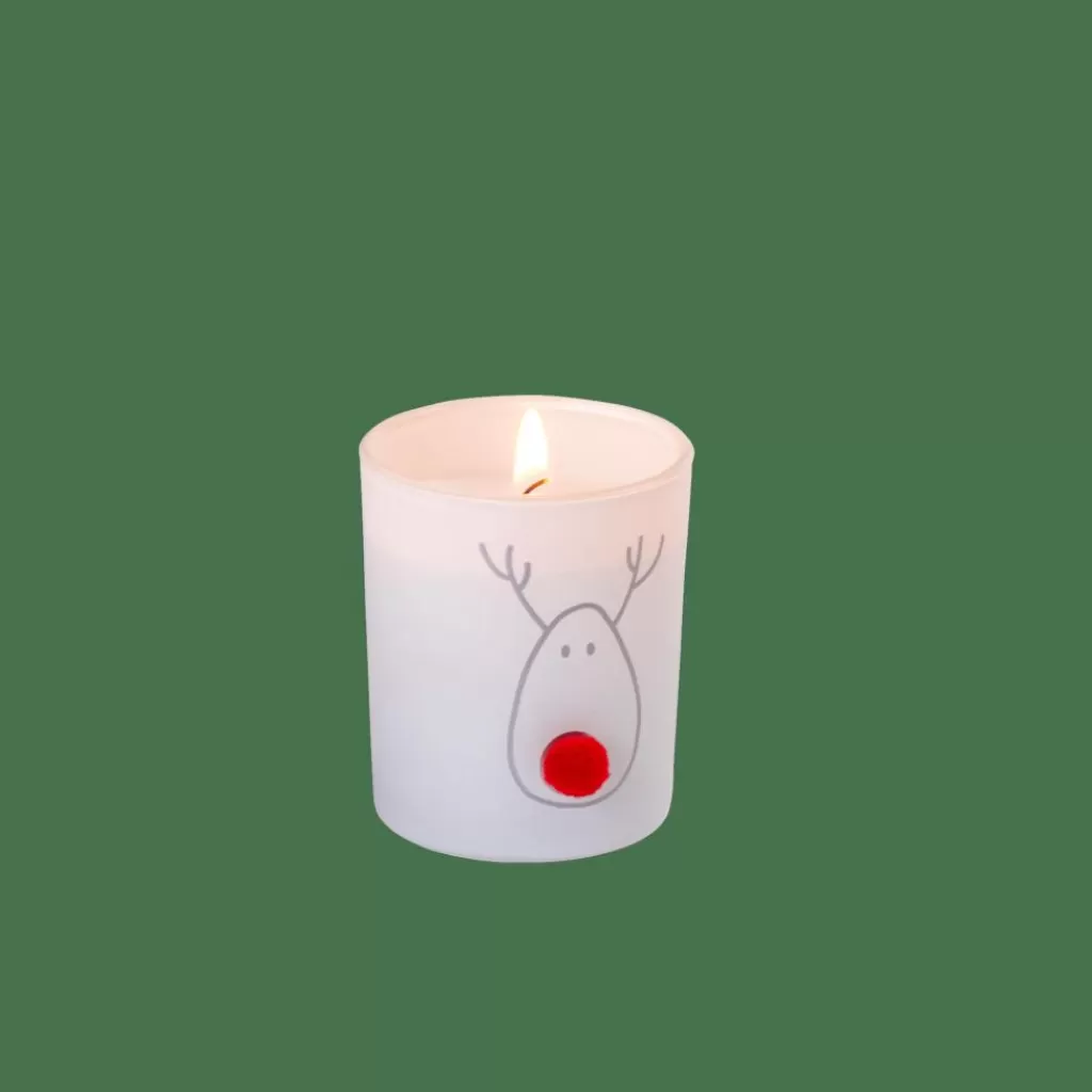 Discount NOSE Vela En Vaso Blanco, Rojo, Dorado Velas