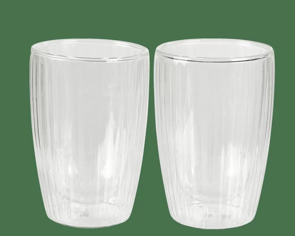 Hot PAUSA Vaso De Doble Pared Juego De 2 35 CL Transparente Vasos Para Café | Vasos Para Té