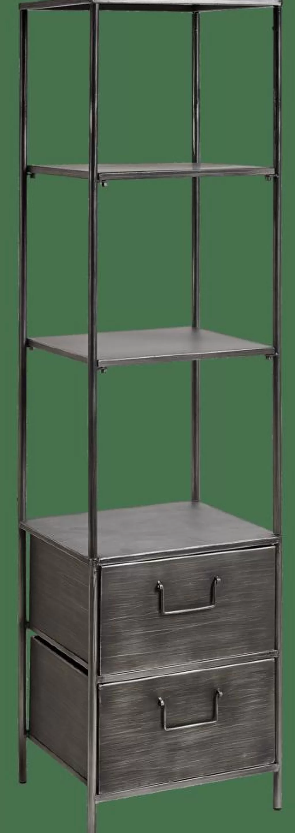 Online PHARMA Estantería De Pared Con 2 Cajones Negro Estanterías