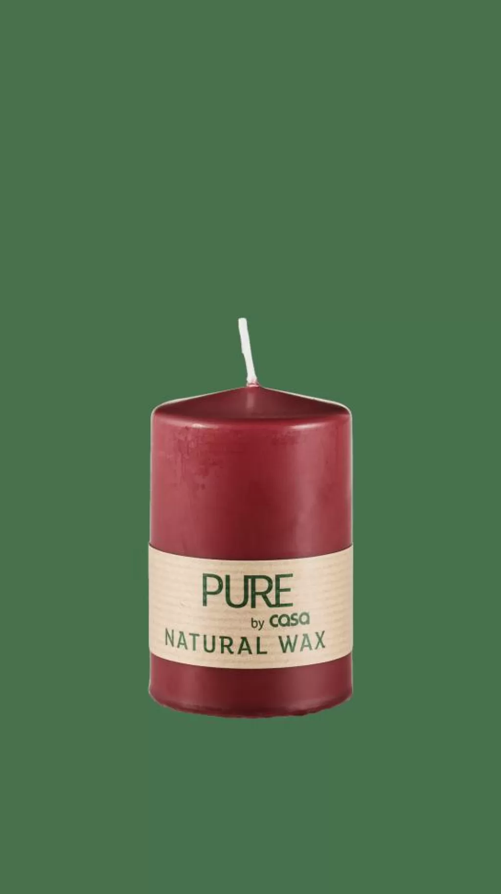Outlet PURE Vela Cilíndrica Rojo Oscuro Velas