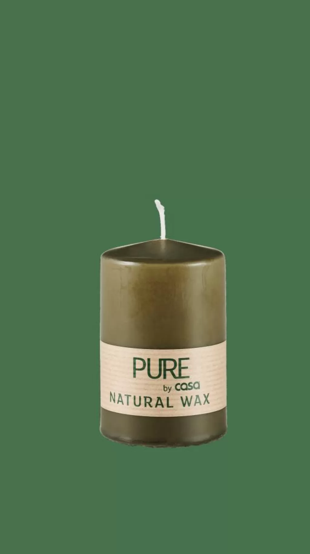 Fashion PURE Vela Cilíndrica Verde Velas