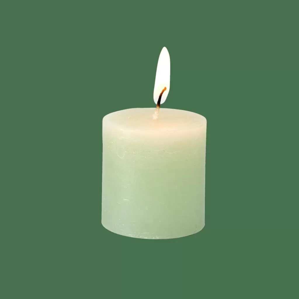 New RUSTIC Vela Verde Velas