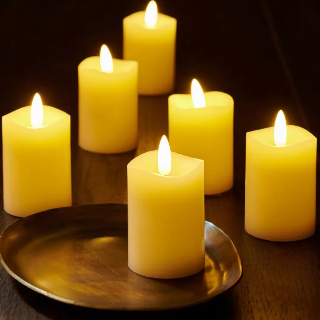 Online RUSTIC Velas LED Juego De 6 Marfil Velas Led