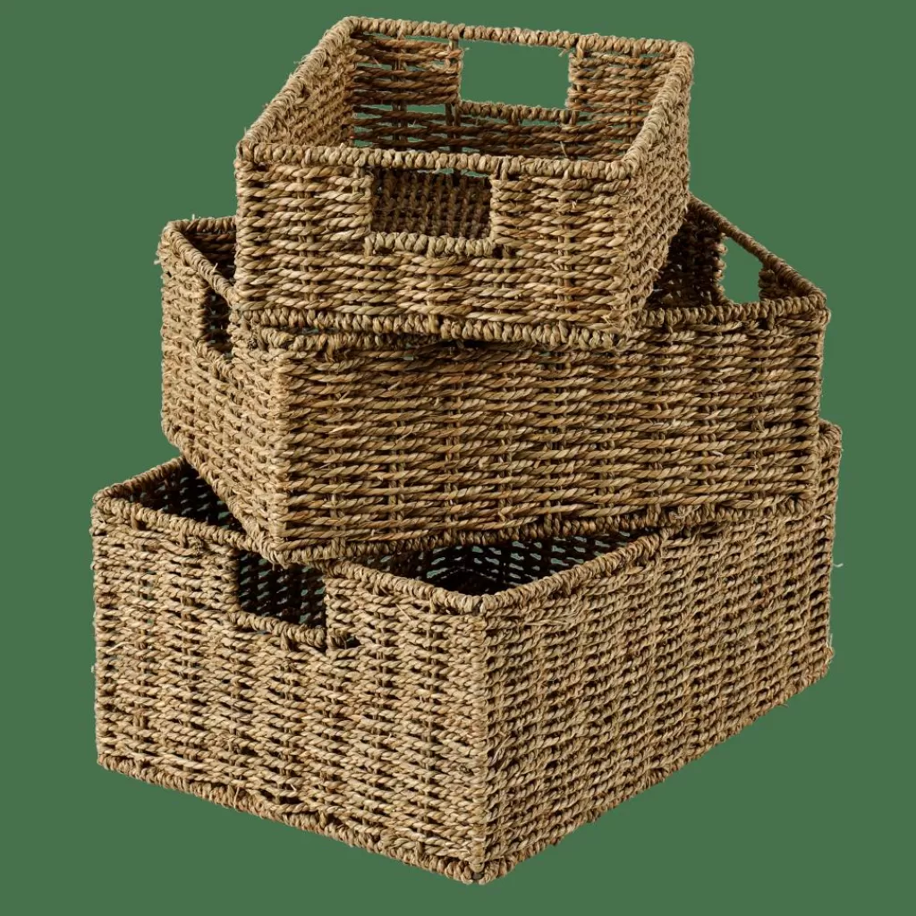 New SEAGRASS Cesta Natural Cestas De Cajonera