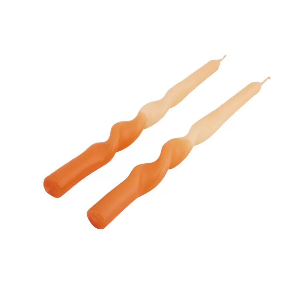 Best SPIRAL Vela Candelabro Naranja Velas