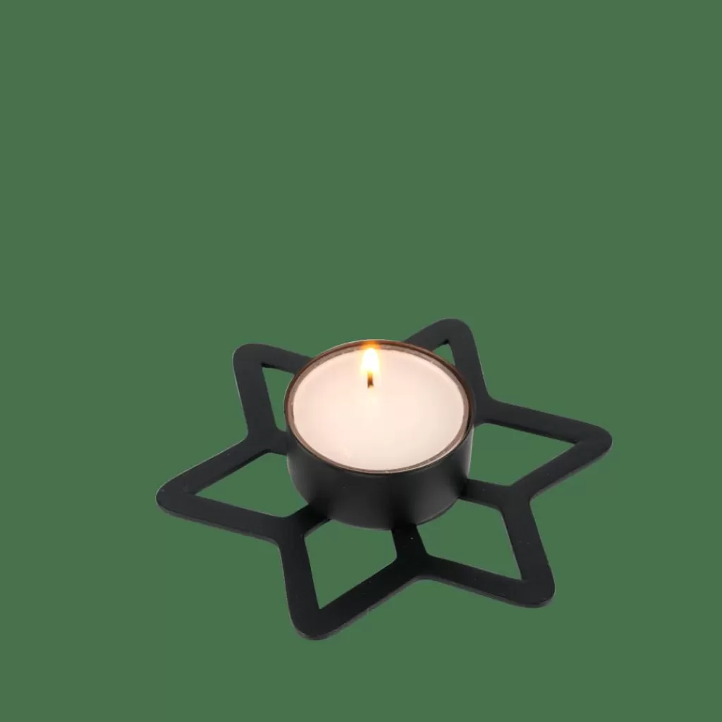 Cheap STAR Soporte Para Vela Pequeña Negro Soprortes Para Velitas