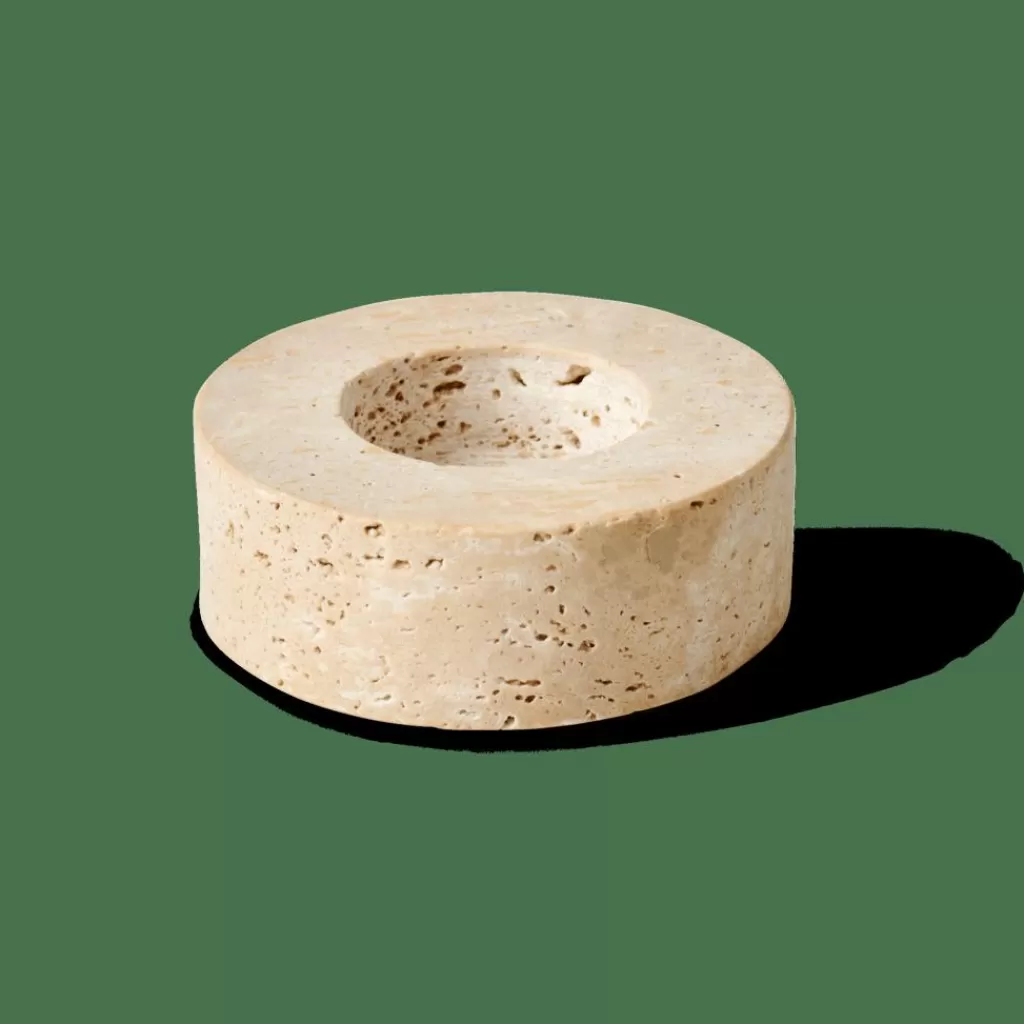 Discount TRAVERTIN Portavelas Natural Soprortes Para Velitas