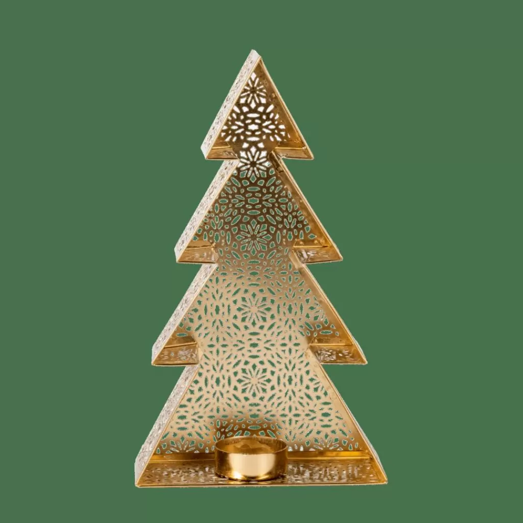 Clearance TREE Soporte Para Vela Pequeña Dorado Soprortes Para Velitas