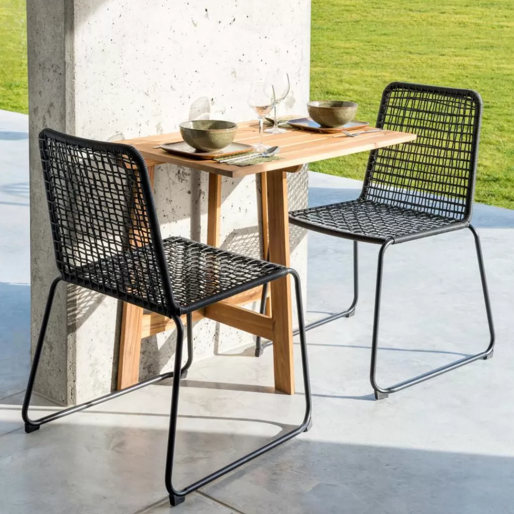 Best Sale UTAH Mesa Plegable Marrón Mesas De Bistro | Mesas De Jardín