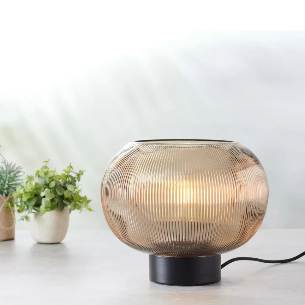 New VINTO Lámpara De Mesa Ámbar Transparente Lamparas De Mesa