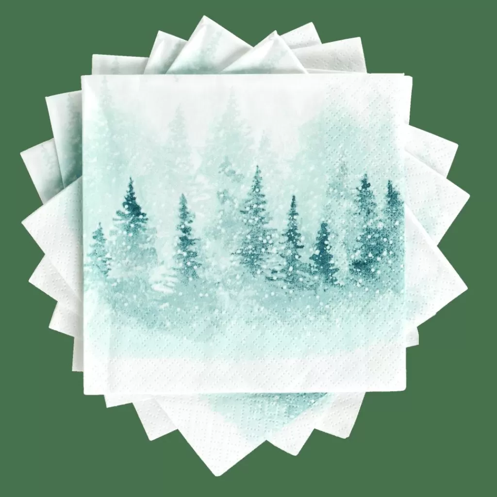 Cheap WINTERIDYLL Paquete De 20 Servilletas Verde Servilletas
