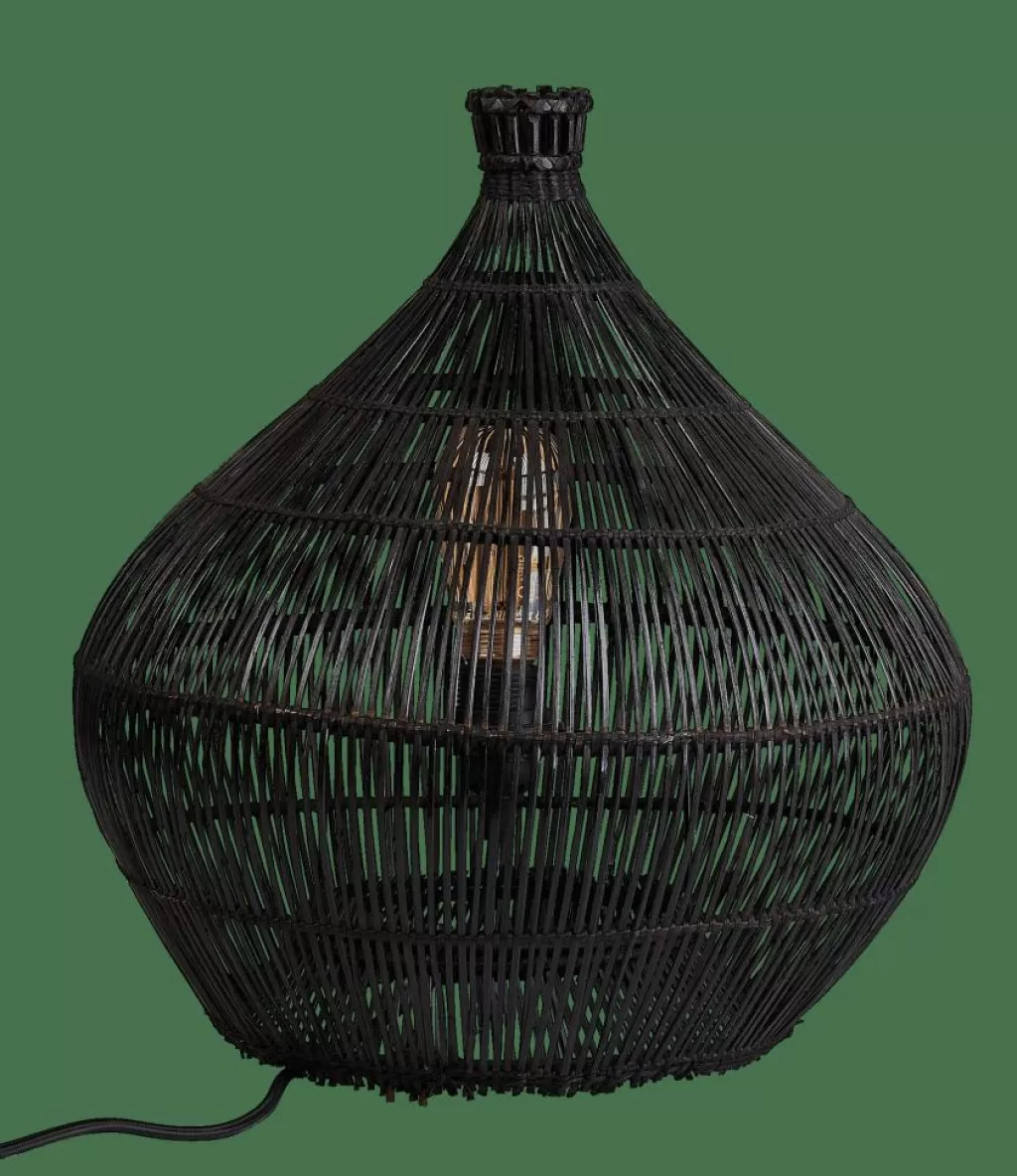 Shop ZALOU Lámpara De Mesa Negro Lamparas De Mesa