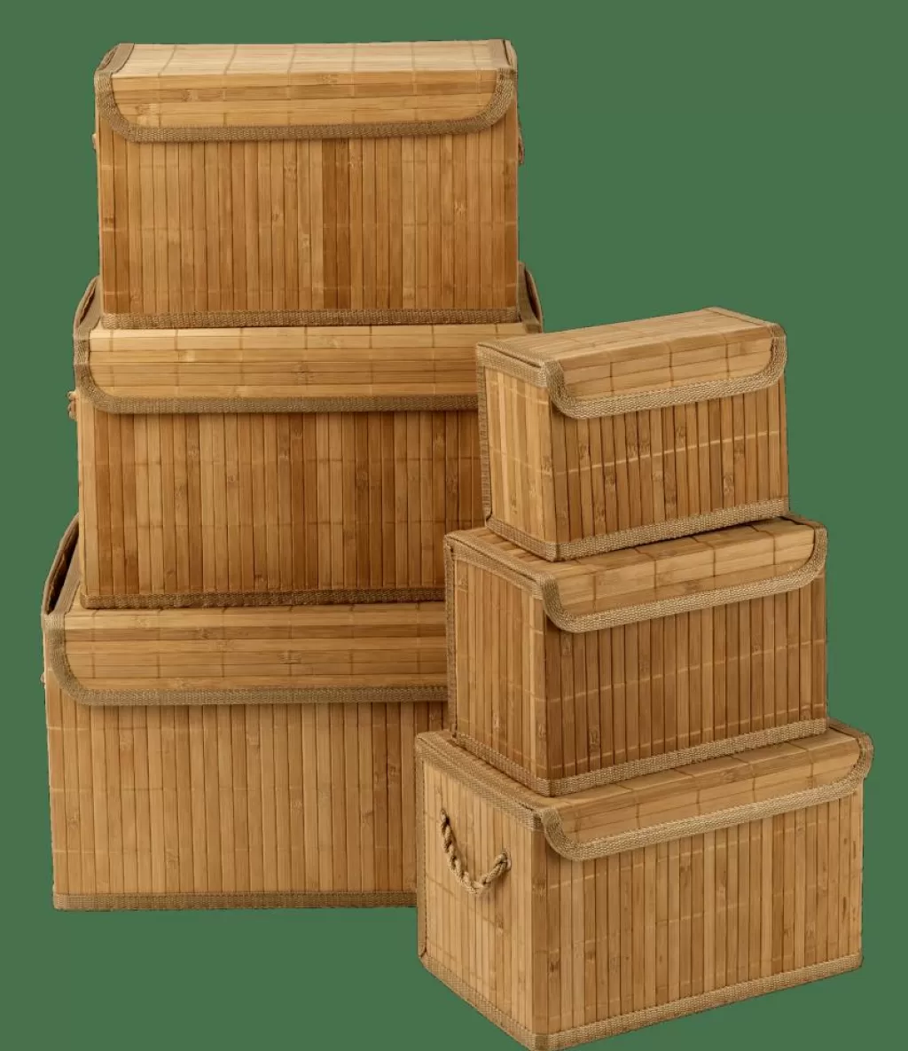 Discount ZEN Caja Con Asas Natural Cestas De Almacenaje